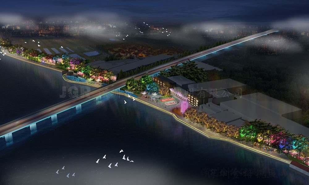 廣深高速創新資源帶環境提升麻涌鎮建設工程-淡水河北岸濱水景觀照明工程
